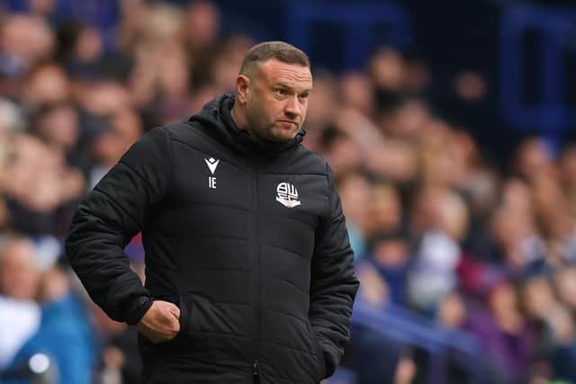 Bolton manager Ian Evatt. Photo by Gary Oakley/Getty Images.