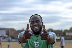 David Yisah scored for FC Peterborough at Knowle FC.