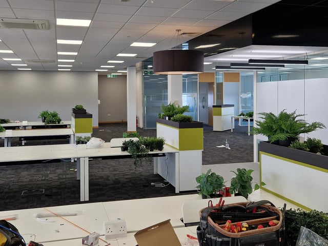 The new still-to-be fitted out offices in Orton Southgate, Peterborough.