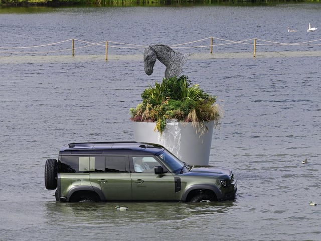 The Land Rover demonstrators