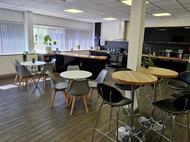 The canteen at Yours Clothing in Orton Southgate, in Peterborough
