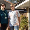 Heidi Wells, right, alongside Claire, a group development officer with the Macmillan Deaf Cancer Support Project (image: Fabio De Paola/Macmillan).