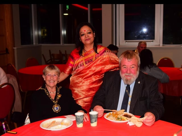 Mayor of Peterborough cllr Judy Fox and consort cllr John Fox were among the guests