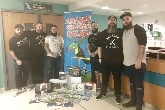 Hospital security officer Ryan helped raise funds to purchase games consoles for the Amazon children's ward at Peterborough Hospital.