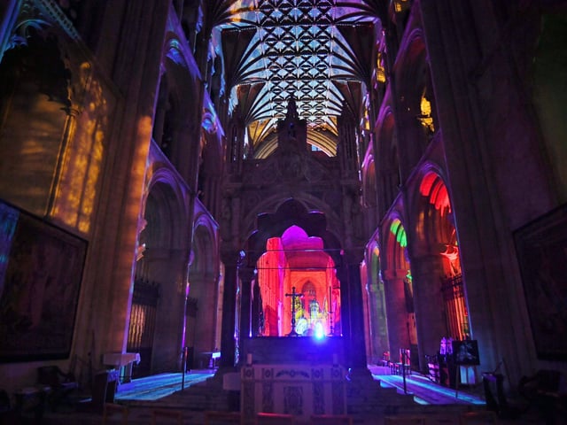 Luxmuralis 2023 at Peterborough Cathedral
