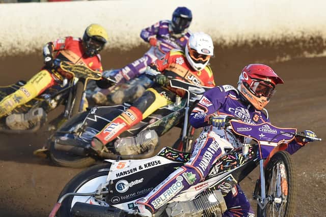 Top scorer Niels Kristian Iversen in front for Panthers v Leicester.  Photo: David Lowndes.