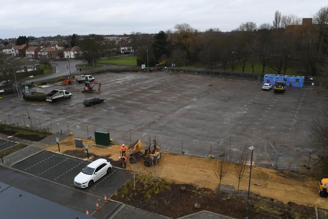 Work is already under way on the third phase of the ARU Peterborough campus - this will be site of the Living Lab as seen from the roof of the Peterborough Research and Innovation Centre, which is phase two of the development.