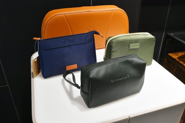 Some of the new products that contain Peterborough-based Gen Phoenix's recycled leather.