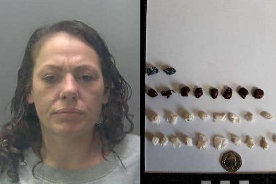 Watch: CCTV captures woman dealing crack cocaine and heroin from her bra