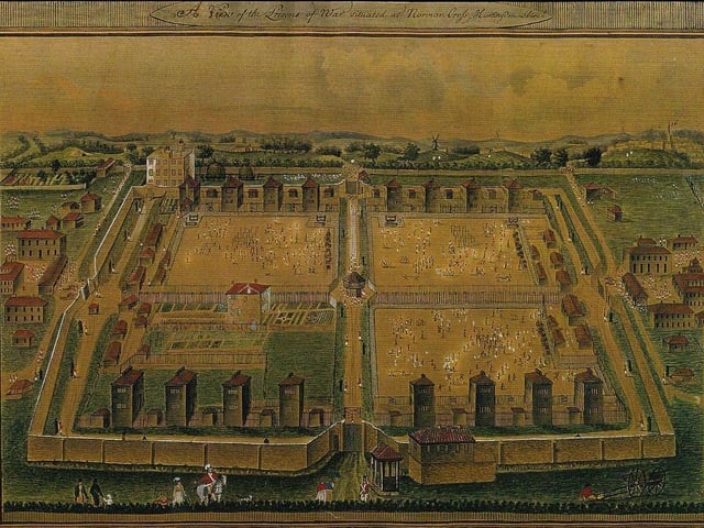 Painting of the depot at Norman Cross.