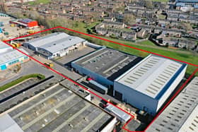 The units, marked in red, which have just been sold at Glebe Road in Huntingdon