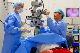 A cataract operation at PCH in 2015