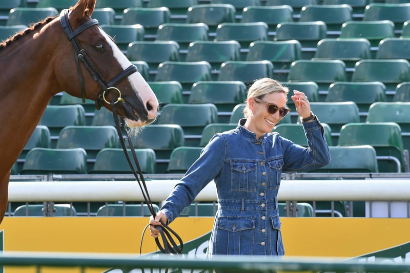 Olympic medalist and member of the Royal Family Zara Tindall was one of the star names at the Burghley Horse Trials "trot-up"