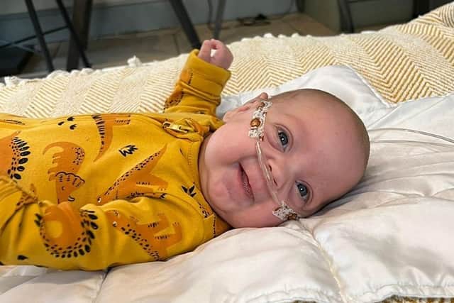 The fact that  'Luca the Lion' defied the odds to survive his premature birth makes him a 'miracle baby' to parents Julio and Amanda Barrientos.