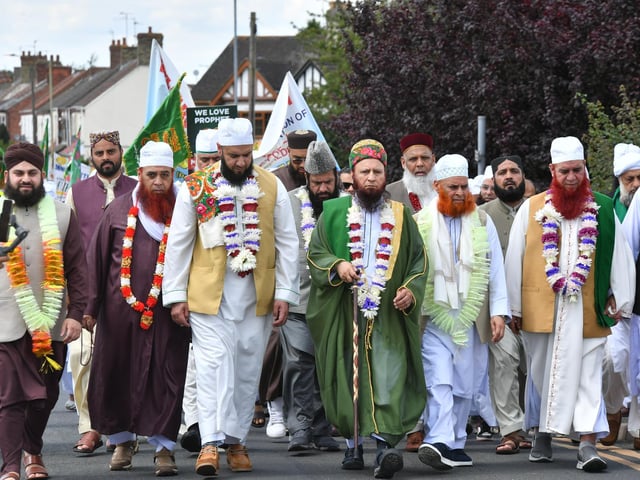The Holy March in the city to celebrate the birthday of the  Prophet Muhammad