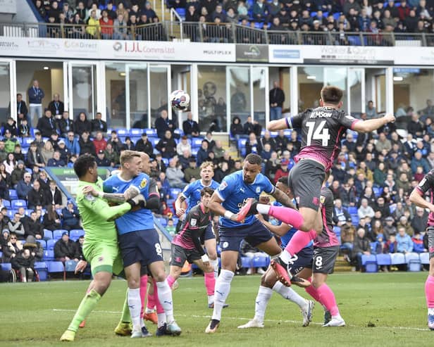 Action from Posh v Exeter. Photo: David Lowndes.