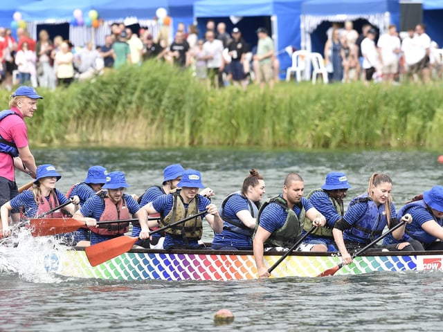 Crews take to Peterborough Rowing Lake at Thorpe Meadows.
