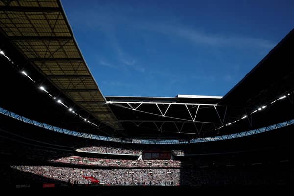 Wembley Stadium. Photo by Adrian Dennis/AFP via Getty Images.
