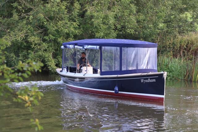 The electric boat- Half-term at Nene Park
