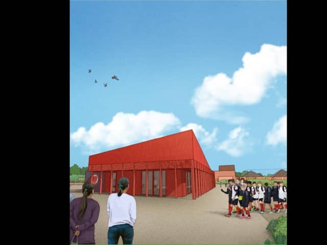 How the improved clubhouse at The Grange is expected to look.