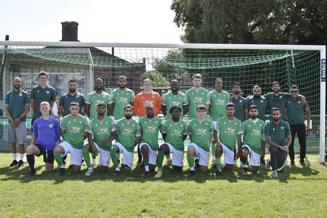 F.C. Peterborough squad pic at the Millfield Autoparts Stadium.
