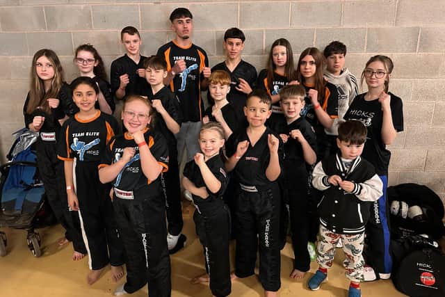 The Hicks Kickboxing team that saw action in Northampton.