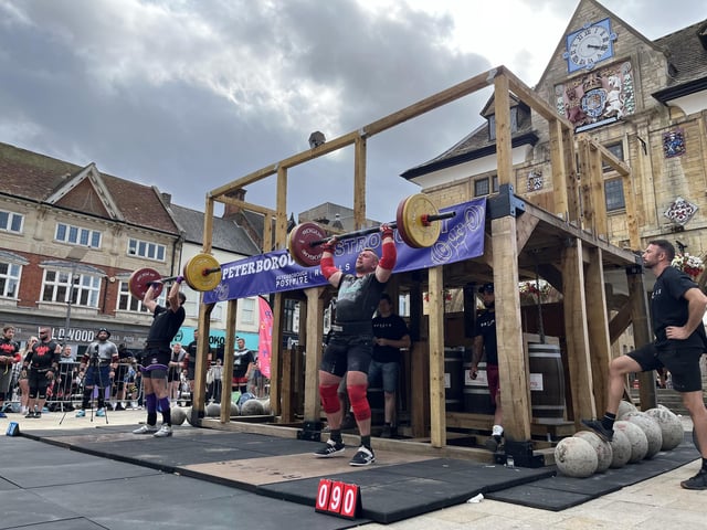 Weight lifters at Peterborough's Strongest
