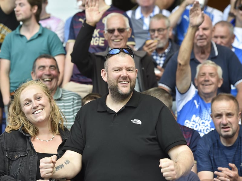 Posh fans at the Weston Homes Stadium for the visit of Charlton.