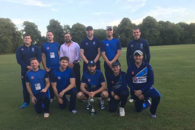 Bourne's winning line-up (not in order) Jack Berry (Captain), Sam Evison, Courtney Kruger, Robert Bentley, Jordan Temple, Jon Howard, Tom Dixon, Sam Harby, Brandon Diplock, Ben Warner (Wicket keeper) and Adam Binns. Photo: Bourne Cricket Club.
