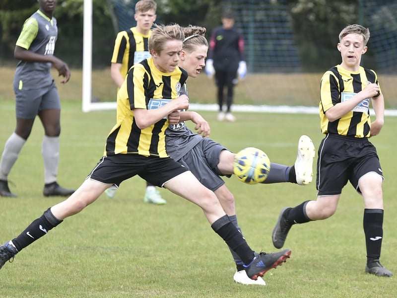U14's Junior Alliance football final action from Werrington v Holbeach at Stonald Road