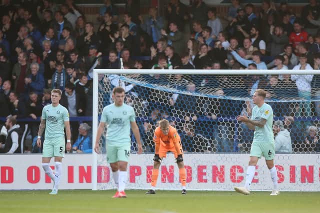 Posh after conceding a second goal at Wycombe. Photo: Joe Dent/theposh.com.