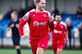 Olly Hill-Brown scored for Stamford AFC v Nuneaton.