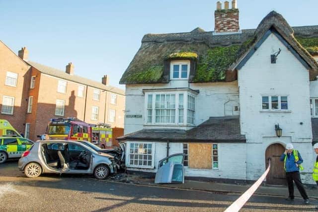 The aftermath of the incident at the White Horse in Spalding. Photo: Stephen Daniels.