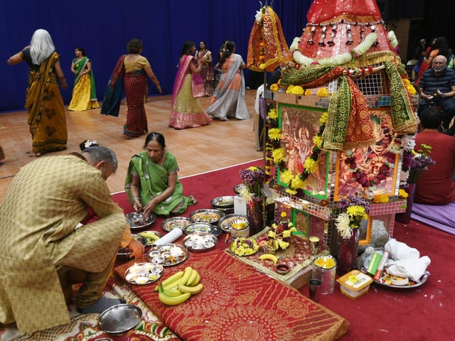 Celebrations during the nine day festival