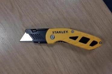The Stanley knife police found in Dylon McGregor's pocket