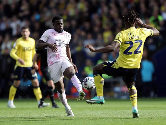 Kwame Poku in action at Oxford United in April. Photo Joe Dent/theposh.com