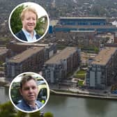 Peterborough is to be represented at one of the UK's largest property and investment shows by the Cambridgeshire and Peterborough Combined Authority and its Mayor Dr Nik Johnson, inset below. But Peterborough MP Paul Bristow, inset above, says people from Peterborough City Council must be at the conference to 'fly the flag' for the city.