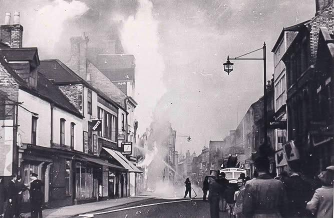 The blaze is believed to have started when some fabric close to lighting in a window display caught fire
