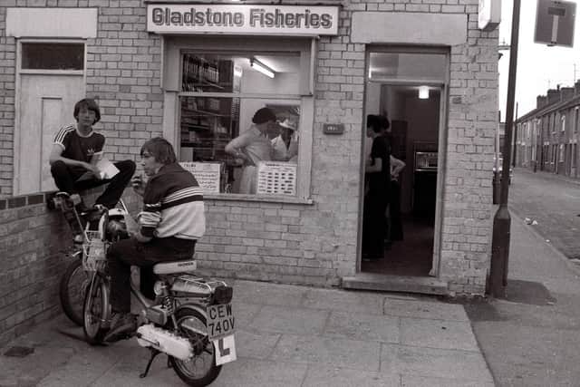 Steven Zenczuk pictured outside Gladstone Fisheries in 1980
