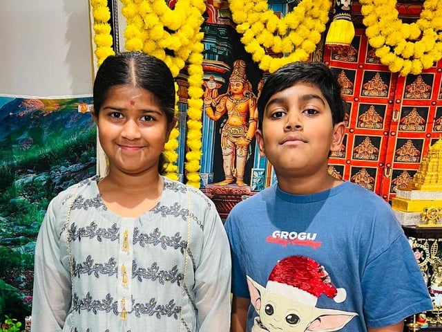 Premalatha said the festival decorations were a real family effort