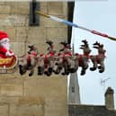 The 'Oundle Yarn Bombers' have blitzed the town with Christmas spirit