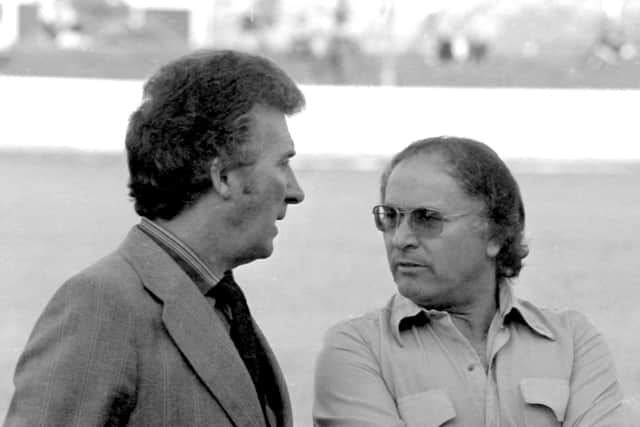 Danny Dunton (left) with Boston promoter Cyril Crane. Photo: John Somerville Collection