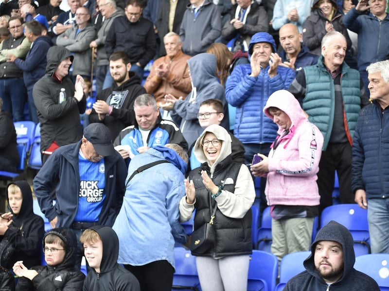 Posh fans pics at the Port Vale game.