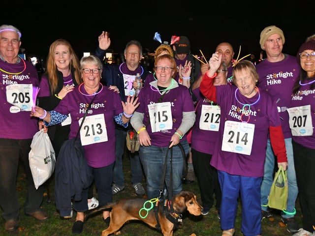 Walkers taking part in the hike in support of Sue Ryder.