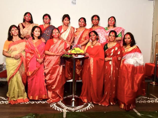 The colourful celebrations marked one of the most important festivals of the year for Hindus