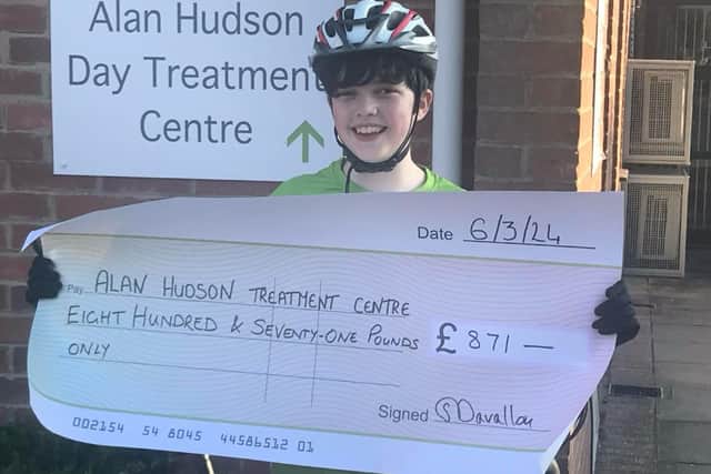 Thomas Clarkson Academy pupil Sam, 14, raised £871 for the Arthur Rank Hospice.