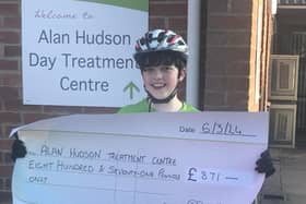 Thomas Clarkson Academy pupil Sam, 14, raised £871 for the Arthur Rank Hospice.