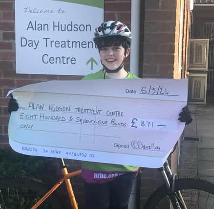 Thomas Clarkson Academy pupil Sam, 14, raised £871 for the Arthur Rank Hospice.
