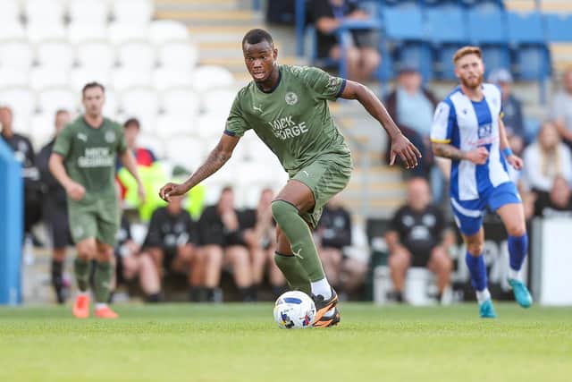 Posh striker Brad Ihionvien will wear number 9 in the 2025-26 season. Photo Joe Dent/theposh.com.
