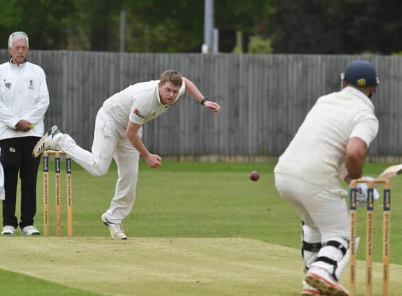 Mark Edwards bowled well for Ramsey at Burwell & Exning. Photo David Lowndes.